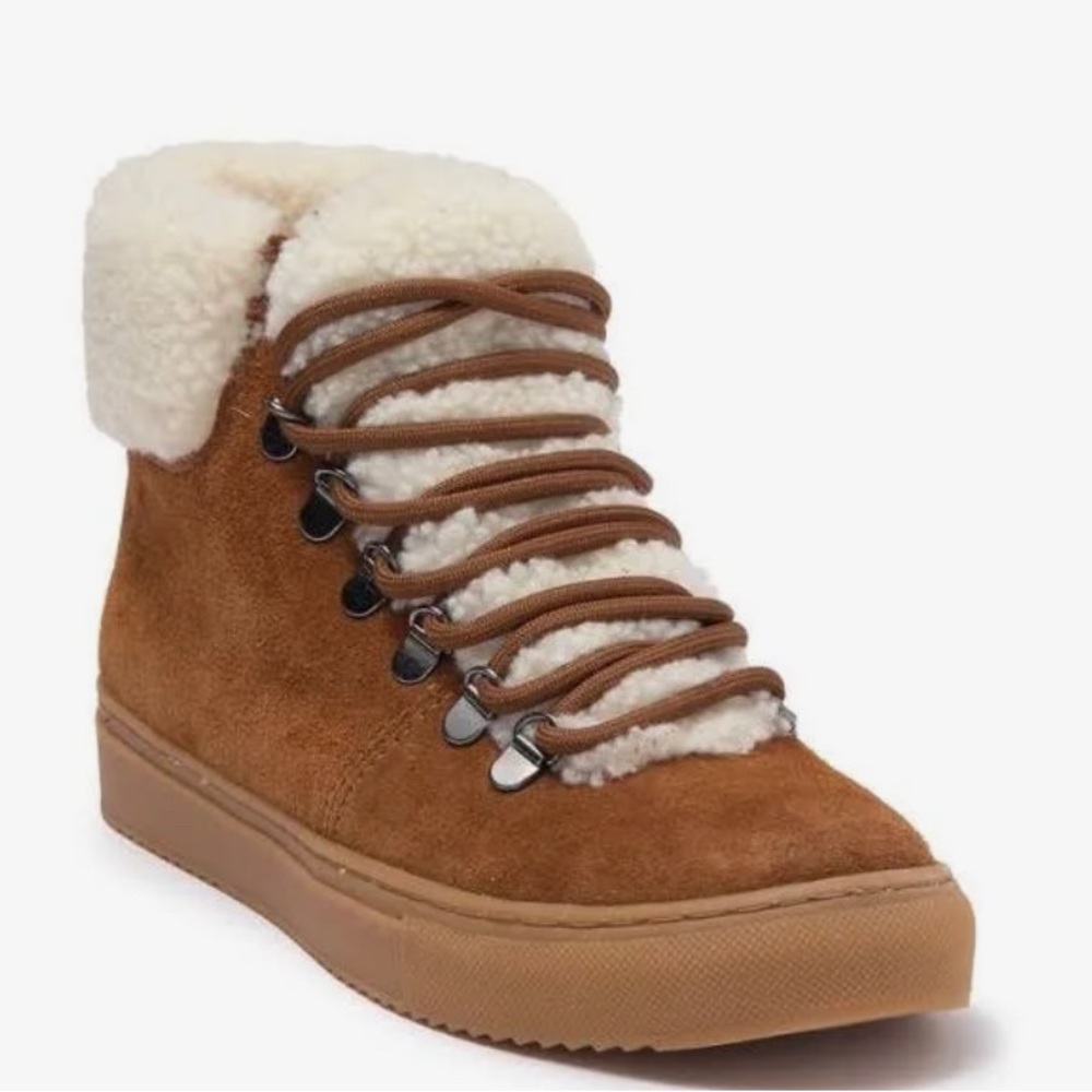 NEW SUSINA FUR LINED SUEDE BOOTIE SNEAKER